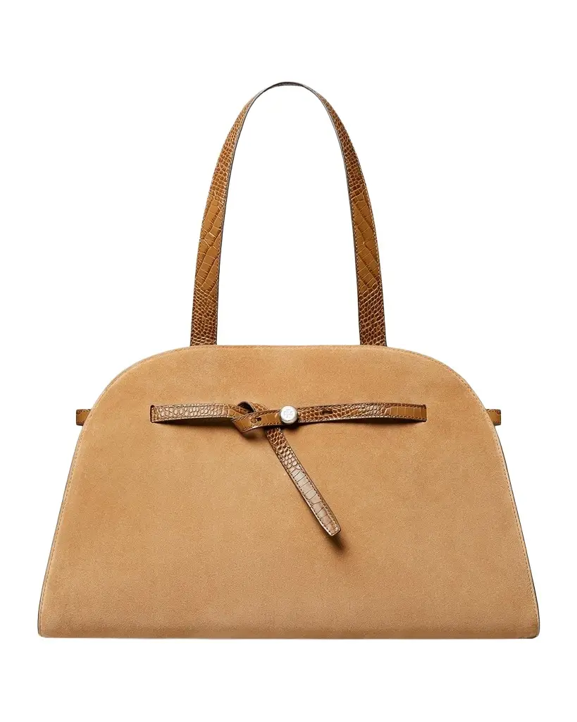 Romy Large Belted Suede Shoulder Bag Romy Large Belted Suede Shoulder Bag