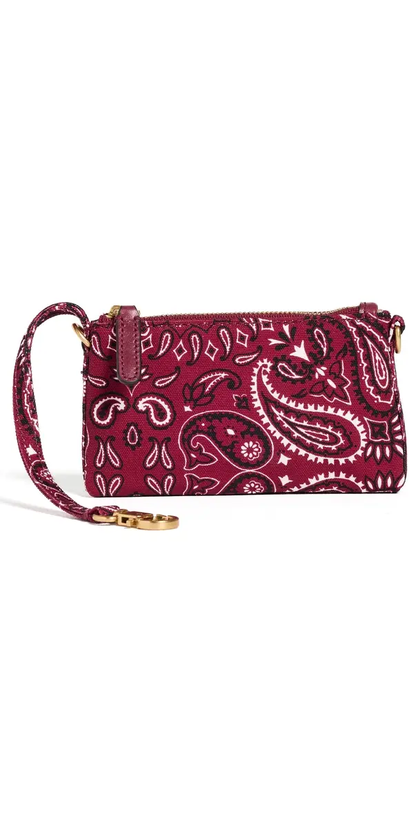 Madewell Bandana Mini Pouch Keychain Barn Red One Size | Image 1 Madewell Bandana Mini Pouch Keychain Barn Red One Size | Image 1