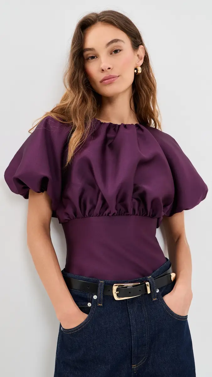 Self-Portrait Taffeta Top | Thumbnail 2 Self-Portrait Taffeta Top | Thumbnail 2