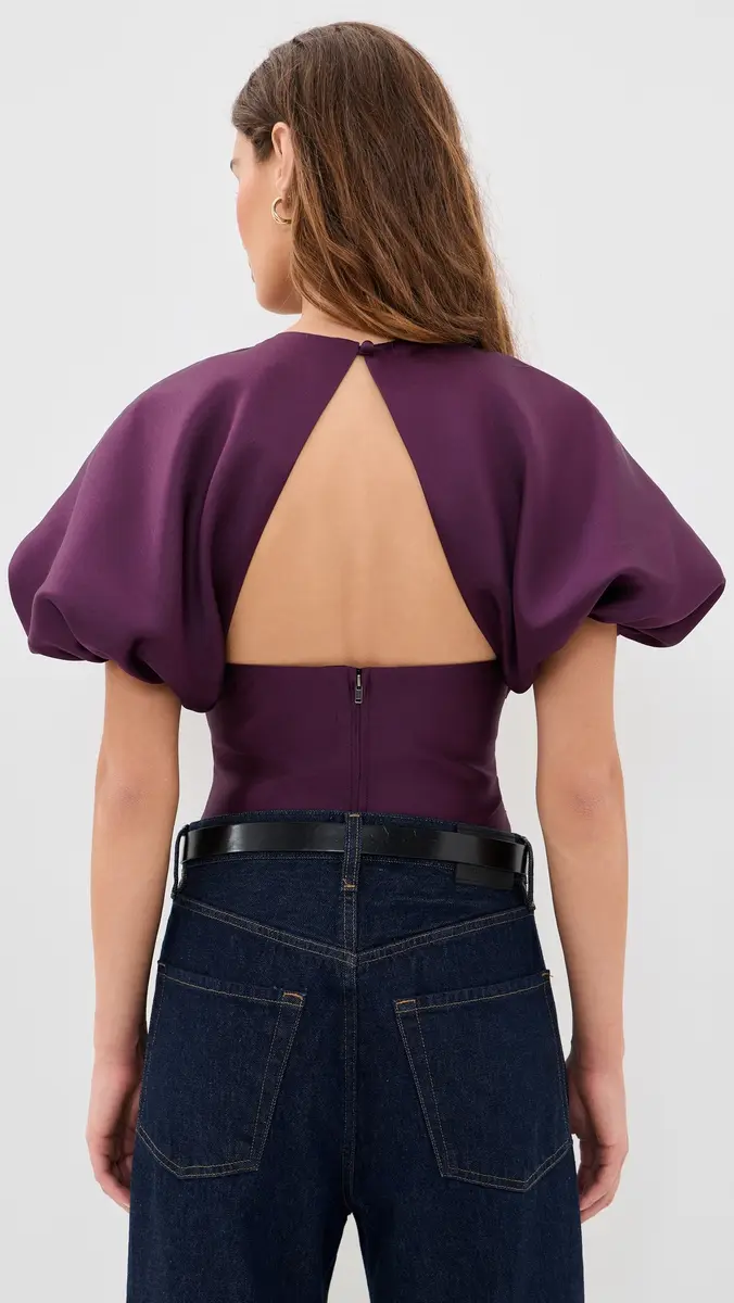 Self-Portrait Taffeta Top | Thumbnail 3 Self-Portrait Taffeta Top | Thumbnail 3