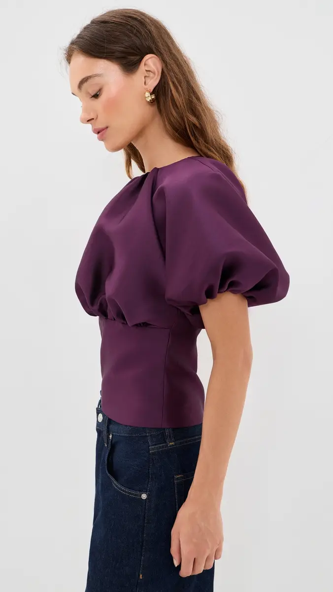 Self-Portrait Taffeta Top | Thumbnail 4 Self-Portrait Taffeta Top | Thumbnail 4