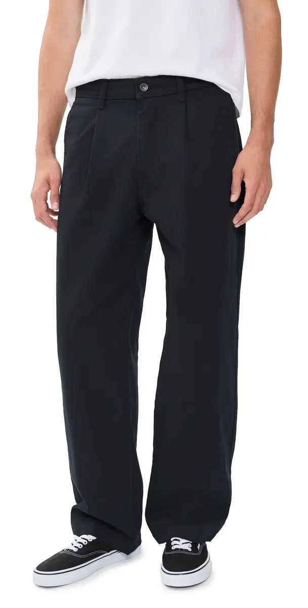 Levi's Loose Pleated Work Chinos Mineral Black Twill | Image 1 Levi's Loose Pleated Work Chinos Mineral Black Twill | Image 1