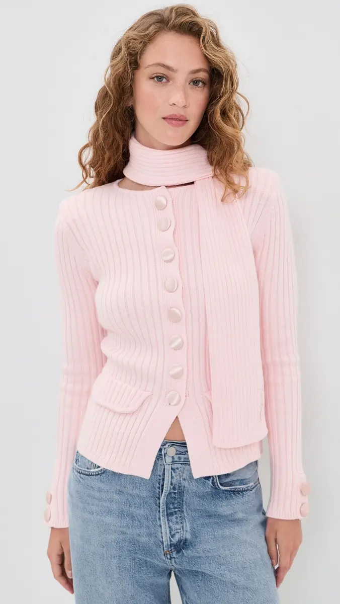 House of Sunny Classic Rib Knit Cardigan | Thumbnail 2 House of Sunny Classic Rib Knit Cardigan | Thumbnail 2