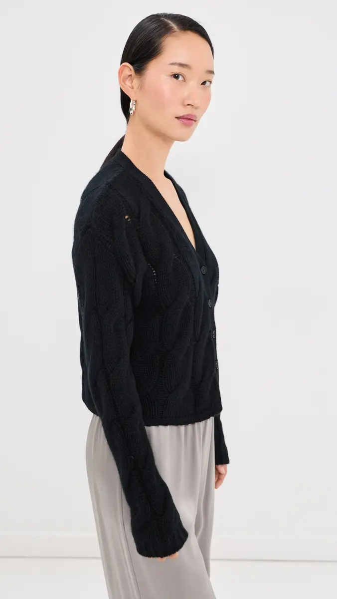 Sablyn Jolie Cropped Cashmere Cable Cardigan | Thumbnail 4 Sablyn Jolie Cropped Cashmere Cable Cardigan | Thumbnail 4
