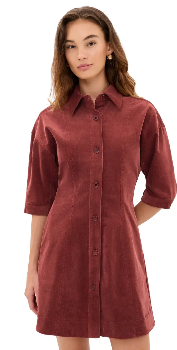Apiece Apart Luz Mini Dress Cinnamon | Image 1 Apiece Apart Luz Mini Dress Cinnamon | Image 1
