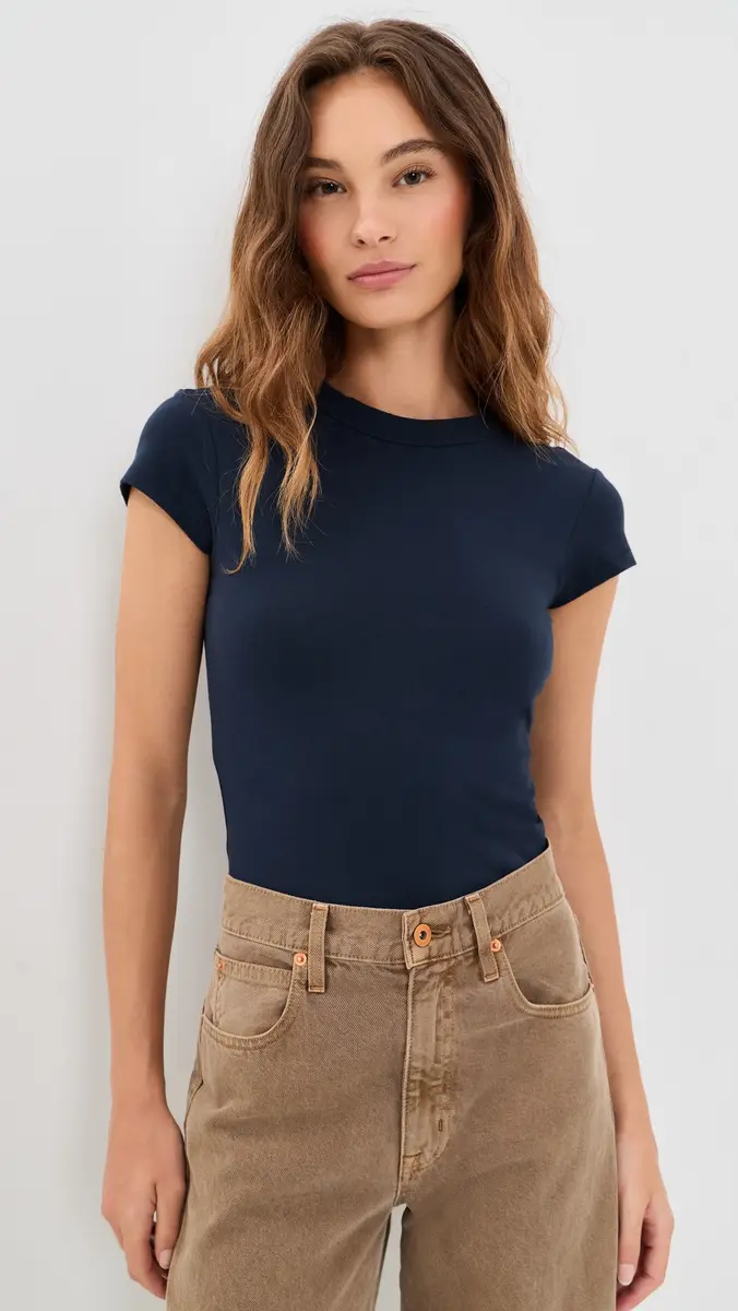 GOOD AMERICAN The Cap Sleeve Tee | Thumbnail 2
