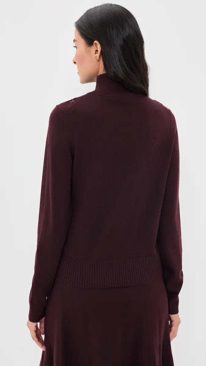 Zimmermann Valiant Merino Wool Lace Turtleneck Sweater | Thumbnail 3 Zimmermann Valiant Merino Wool Lace Turtleneck Sweater | Thumbnail 3