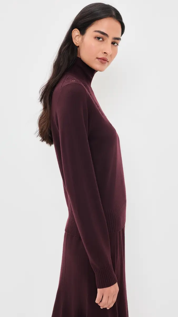 Zimmermann Valiant Merino Wool Lace Turtleneck Sweater | Thumbnail 4 Zimmermann Valiant Merino Wool Lace Turtleneck Sweater | Thumbnail 4