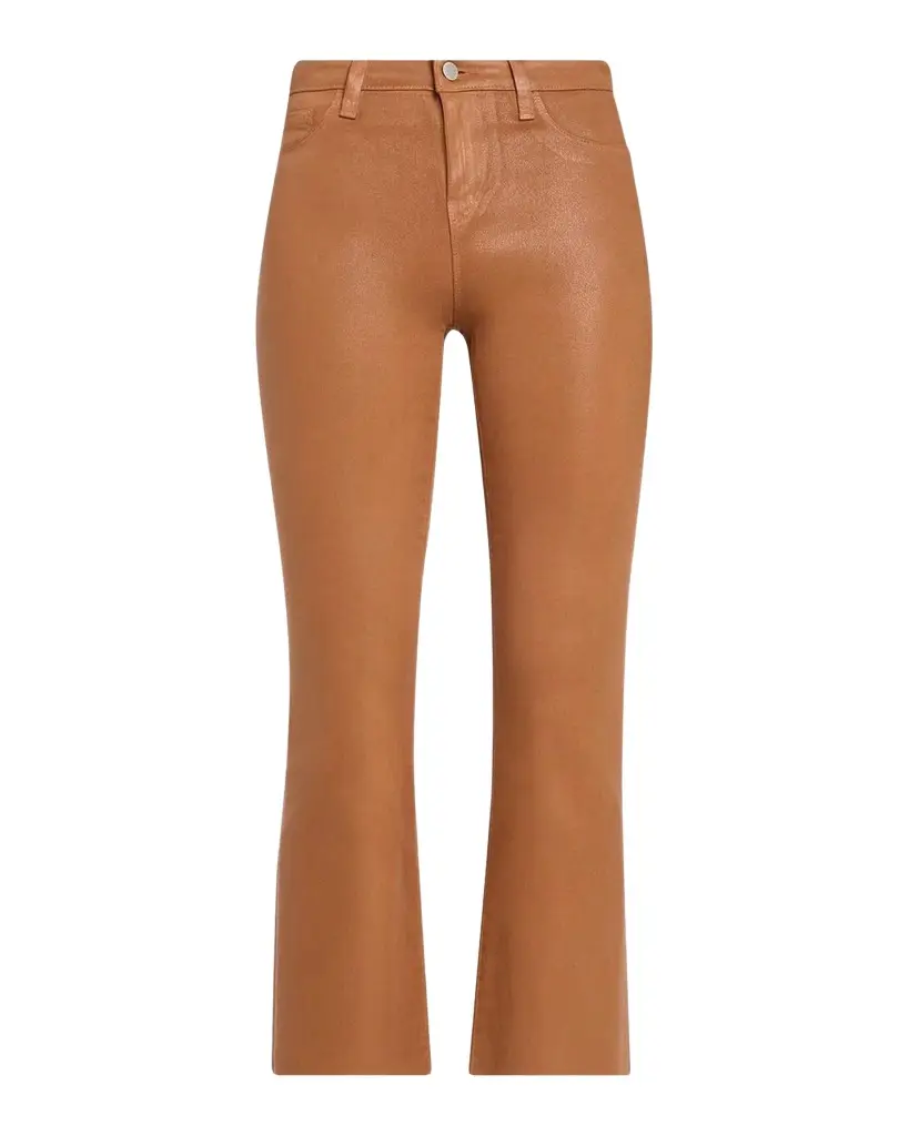 L'Agence Kendra High-Rise Coated Crop Flare Jeans | Image 1 L'Agence Kendra High-Rise Coated Crop Flare Jeans | Image 1