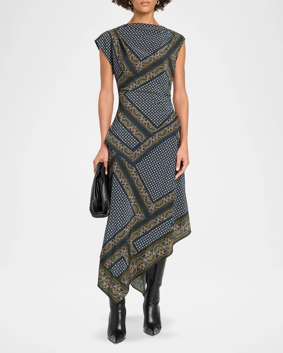Veronica Beard Hartley Bandana Asymmetric Midi Skirt | Thumbnail 2 Veronica Beard Hartley Bandana Asymmetric Midi Skirt | Thumbnail 2