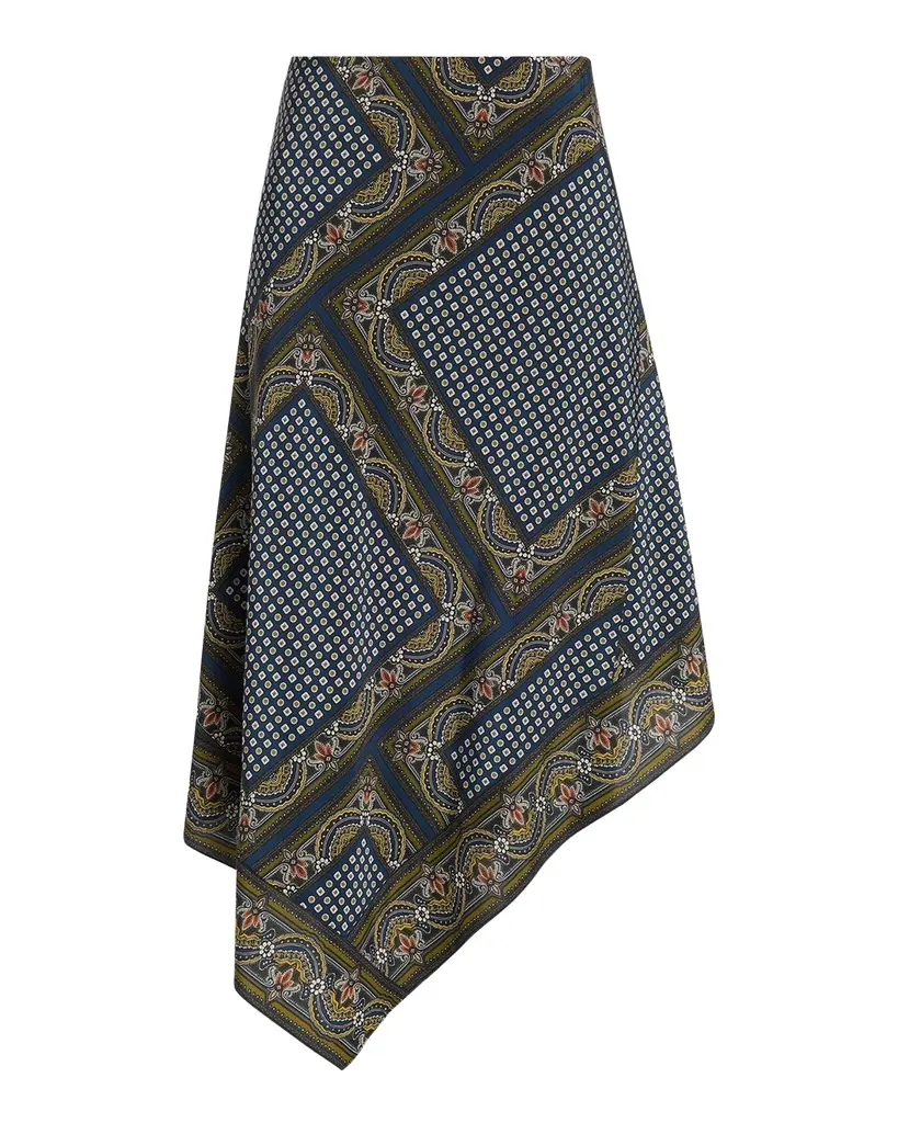 Veronica Beard Hartley Bandana Asymmetric Midi Skirt | Image 1 Veronica Beard Hartley Bandana Asymmetric Midi Skirt | Image 1