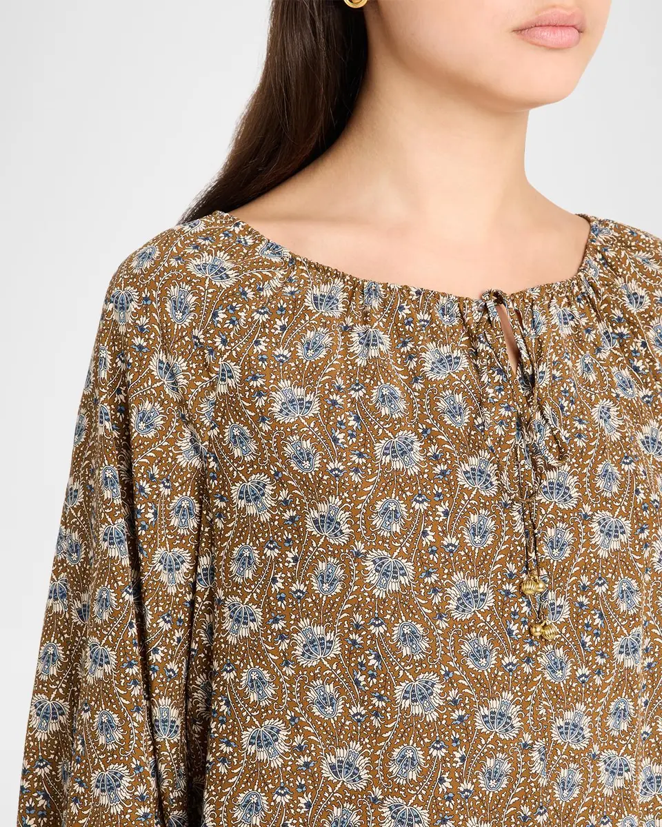 Veronica Beard Rhosen Floral Silk-Blend Blouse | Thumbnail 5 Veronica Beard Rhosen Floral Silk-Blend Blouse | Thumbnail 5