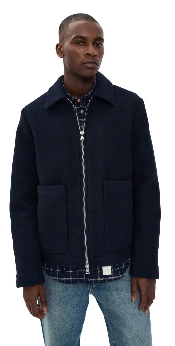 NN07 Gael Zip Jacket Navy Blue | Image 1 NN07 Gael Zip Jacket Navy Blue | Image 1