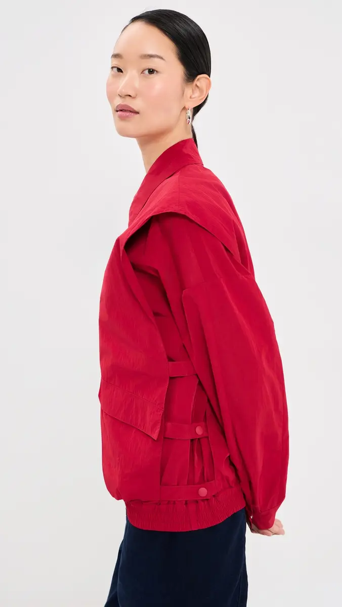 Tibi Fall Nylon Snap Bomber | Thumbnail 4 Tibi Fall Nylon Snap Bomber | Thumbnail 4