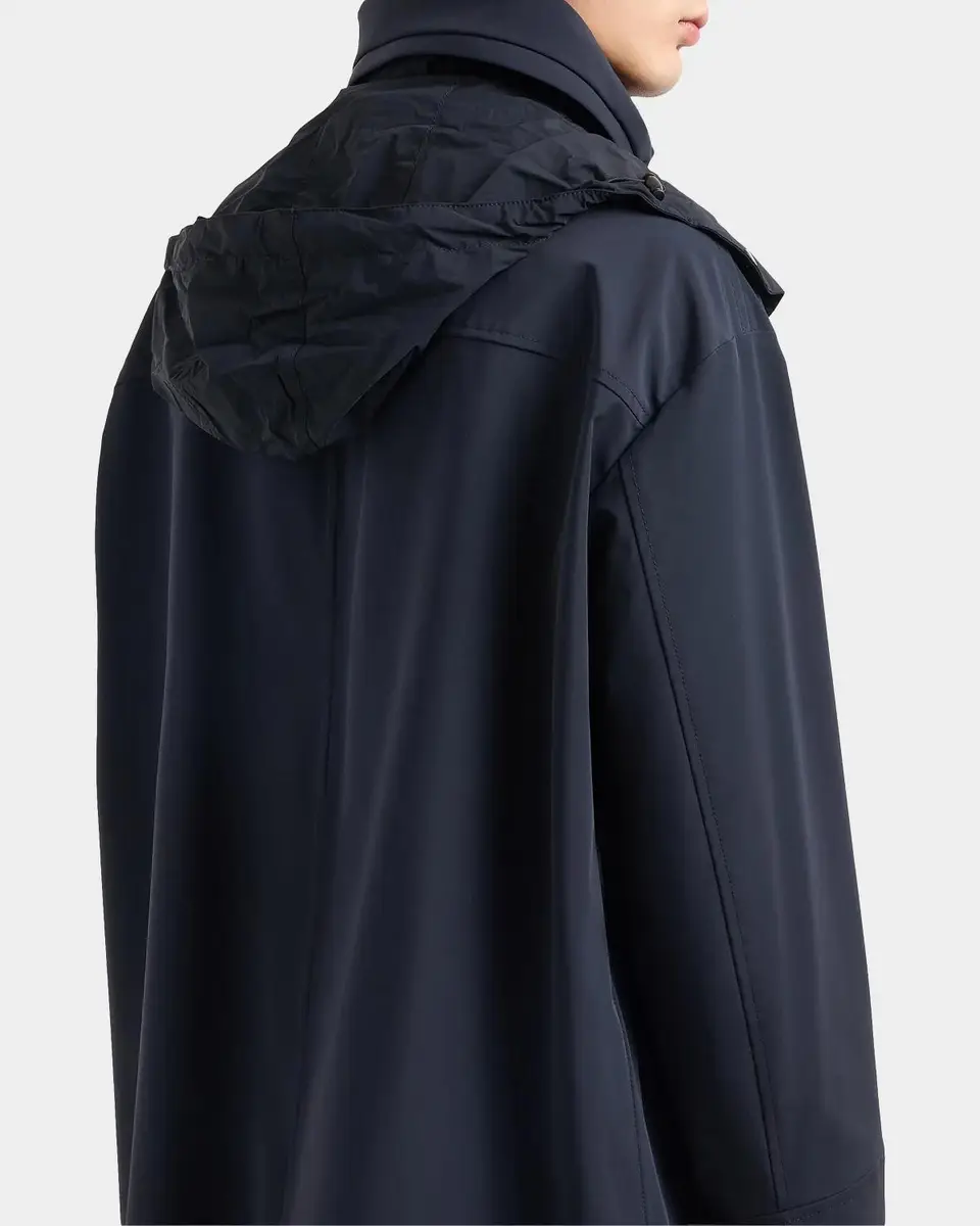 Giorgio Armani Men's Nylon Stretch Caban Coat | Thumbnail 3 Giorgio Armani Men's Nylon Stretch Caban Coat | Thumbnail 3