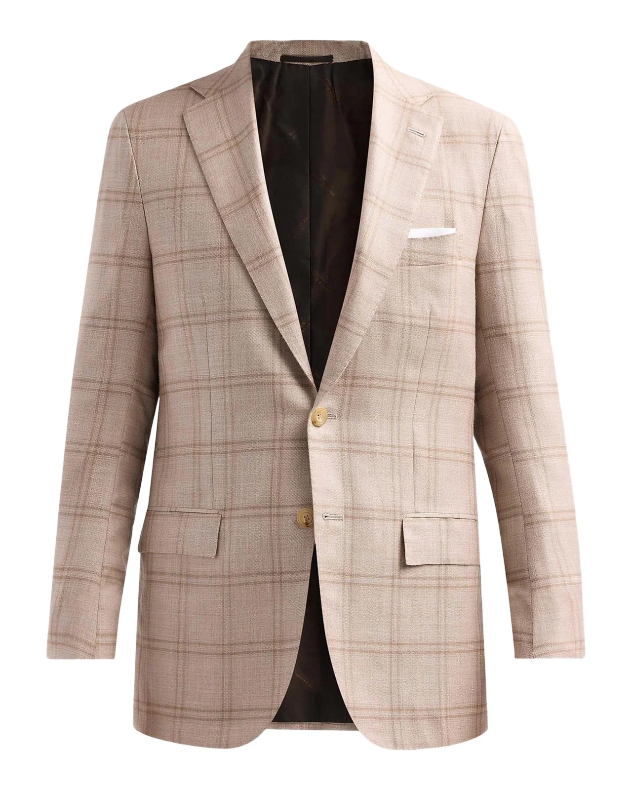 Kiton Men's Windowpane Plaid Single-Breasted Sport Coat