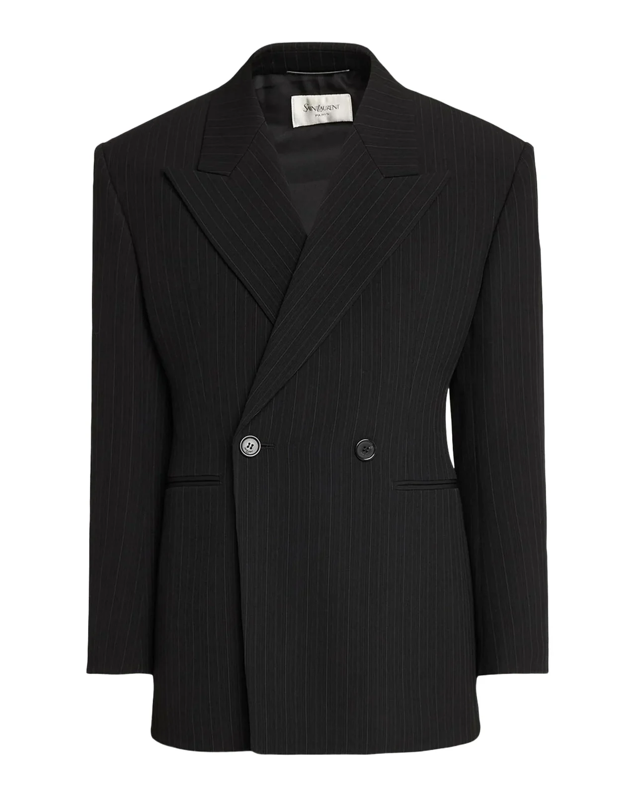 Saint Laurent Men's Chalk Stripe Wool Double-Breasted Sport Coat