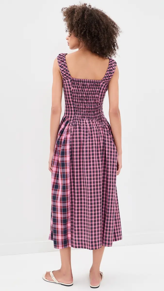 Damson Madder Mallory Midi Dress | Thumbnail 3 Damson Madder Mallory Midi Dress | Thumbnail 3