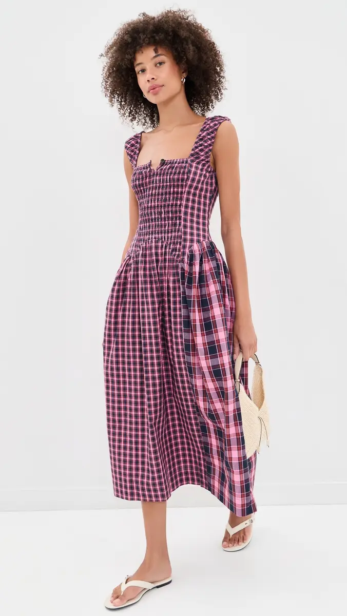 Damson Madder Mallory Midi Dress | Thumbnail 5 Damson Madder Mallory Midi Dress | Thumbnail 5