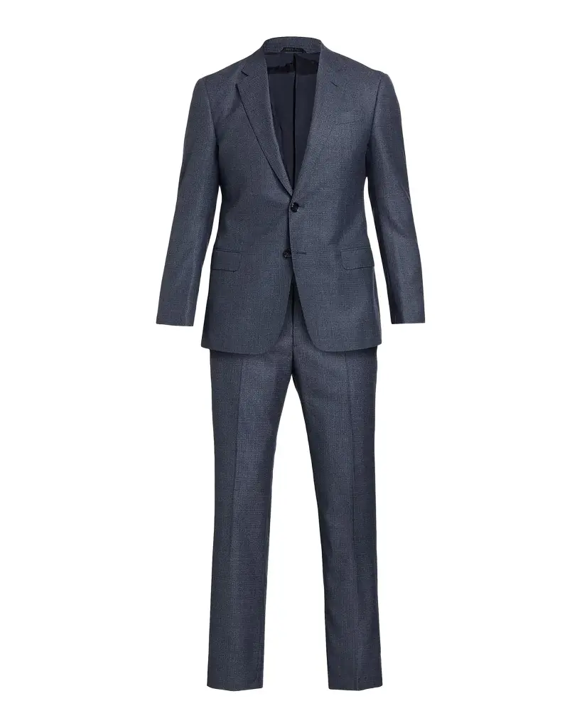 Giorgio Armani Men's Micro-Squares Wool Classic Fit Suit | Image 1 Giorgio Armani Men's Micro-Squares Wool Classic Fit Suit | Image 1