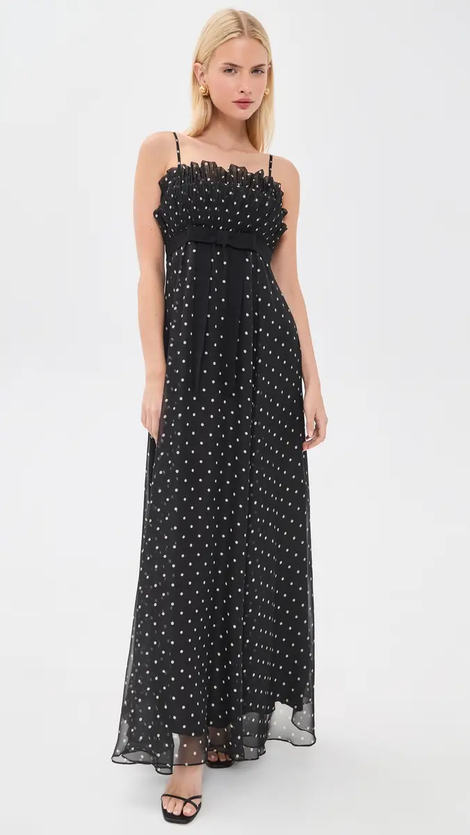 Zimmermann Frill Pleated Midi Dress | Thumbnail 2 Zimmermann Frill Pleated Midi Dress | Thumbnail 2