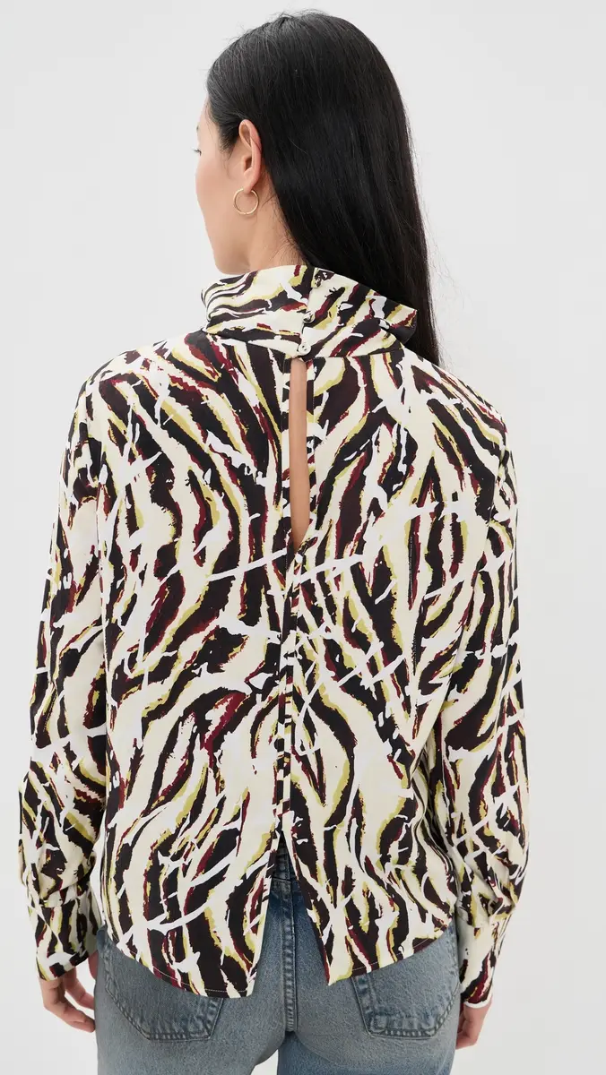 Proenza Schouler White Label Printed Soft Twill Ansel Top | Thumbnail 3