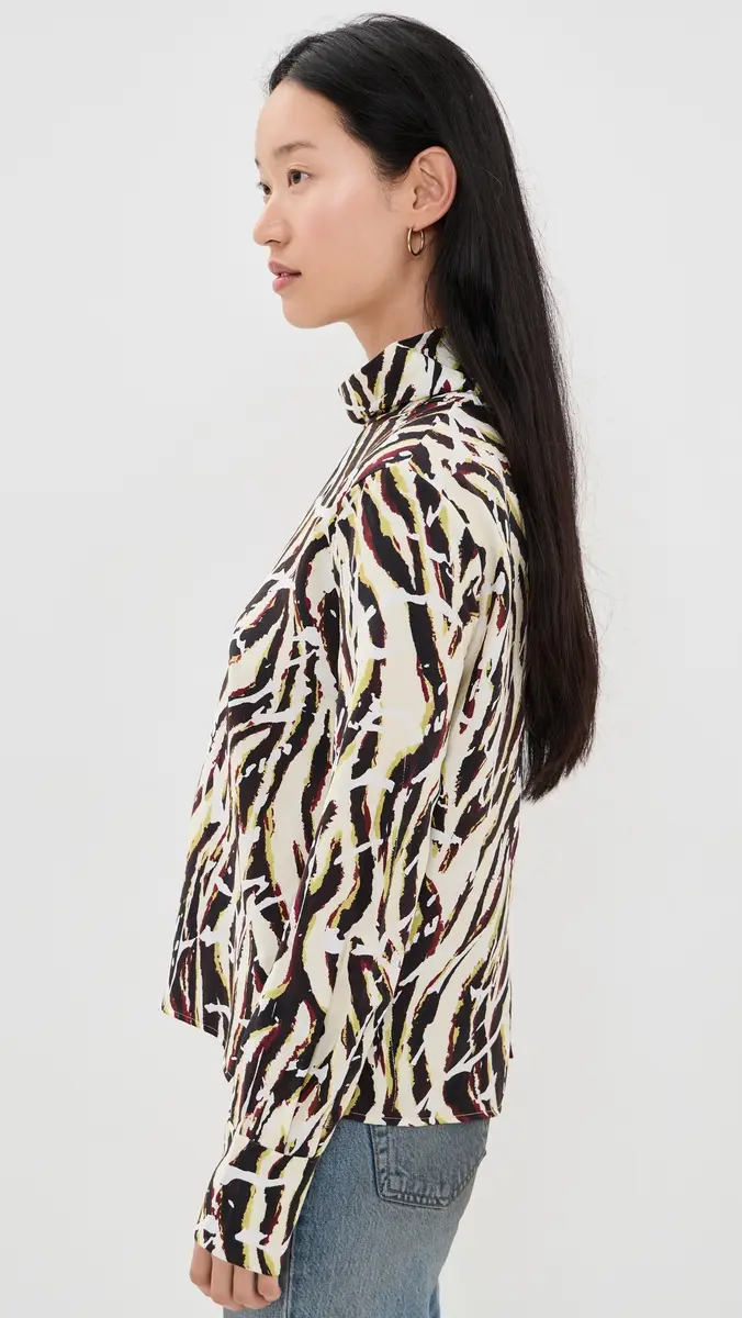 Proenza Schouler White Label Printed Soft Twill Ansel Top | Thumbnail 4