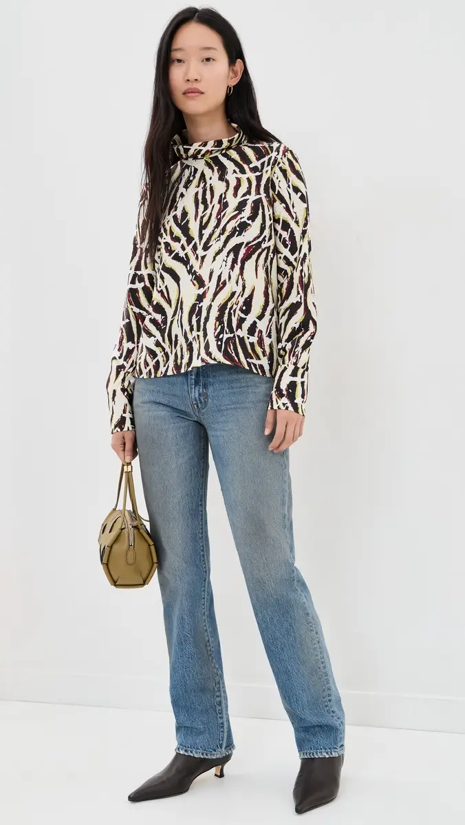 Proenza Schouler White Label Printed Soft Twill Ansel Top | Thumbnail 5