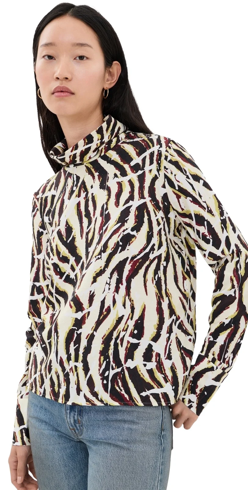 Printed Soft Twill Ansel Top Printed Soft Twill Ansel Top