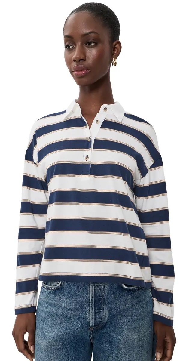 XIRENA Troy Top Navy Crescent | Image 1 XIRENA Troy Top Navy Crescent | Image 1