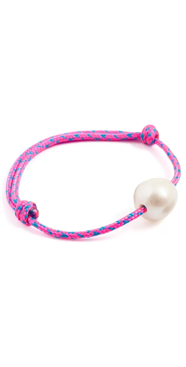 Zoe Chicco Baroque Pearl Paracord Bracelet Multi One Size | Image 1 Zoe Chicco Baroque Pearl Paracord Bracelet Multi One Size | Image 1