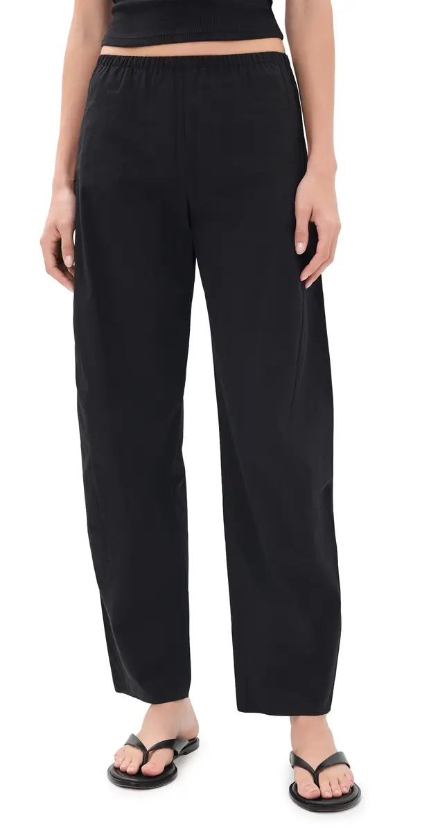 La Ligne Poplin Barrel Leg Colby Pants Black | Image 1 La Ligne Poplin Barrel Leg Colby Pants Black | Image 1