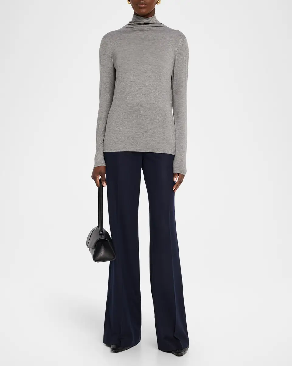 Lafayette 148 New York Lafayette Flare-Leg Camel Hair Pants | Thumbnail 2
