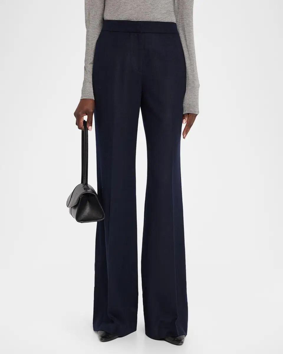 Lafayette 148 New York Lafayette Flare-Leg Camel Hair Pants | Thumbnail 4