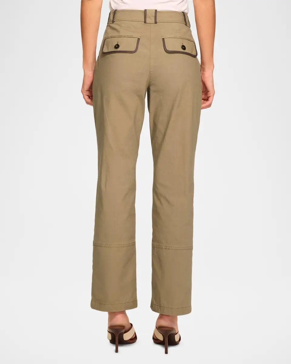 Ramy Brook Jackie Straight-Leg Cotton Twill Pants | Thumbnail 3 Ramy Brook Jackie Straight-Leg Cotton Twill Pants | Thumbnail 3