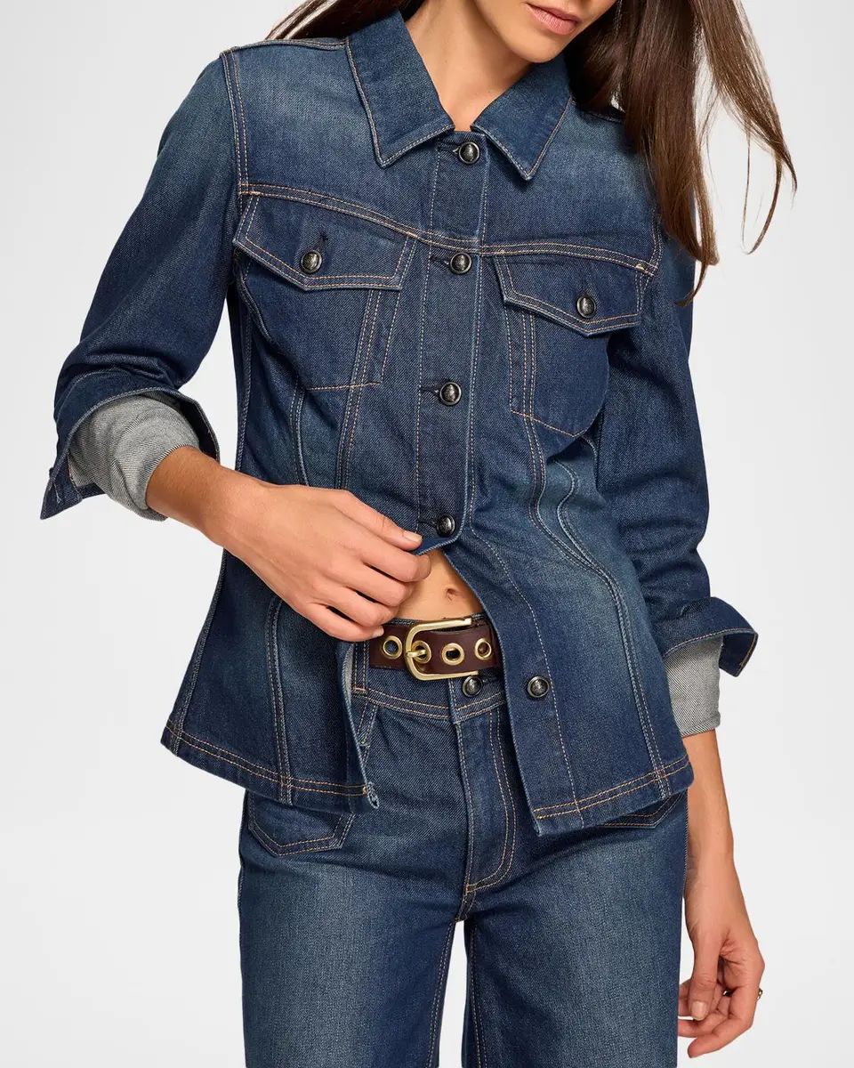 Ramy Brook Dani Fitted Denim Jacket | Thumbnail 6