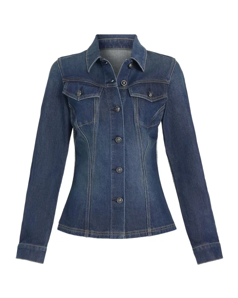 Ramy Brook Dani Fitted Denim Jacket | Image 1 Ramy Brook Dani Fitted Denim Jacket | Image 1