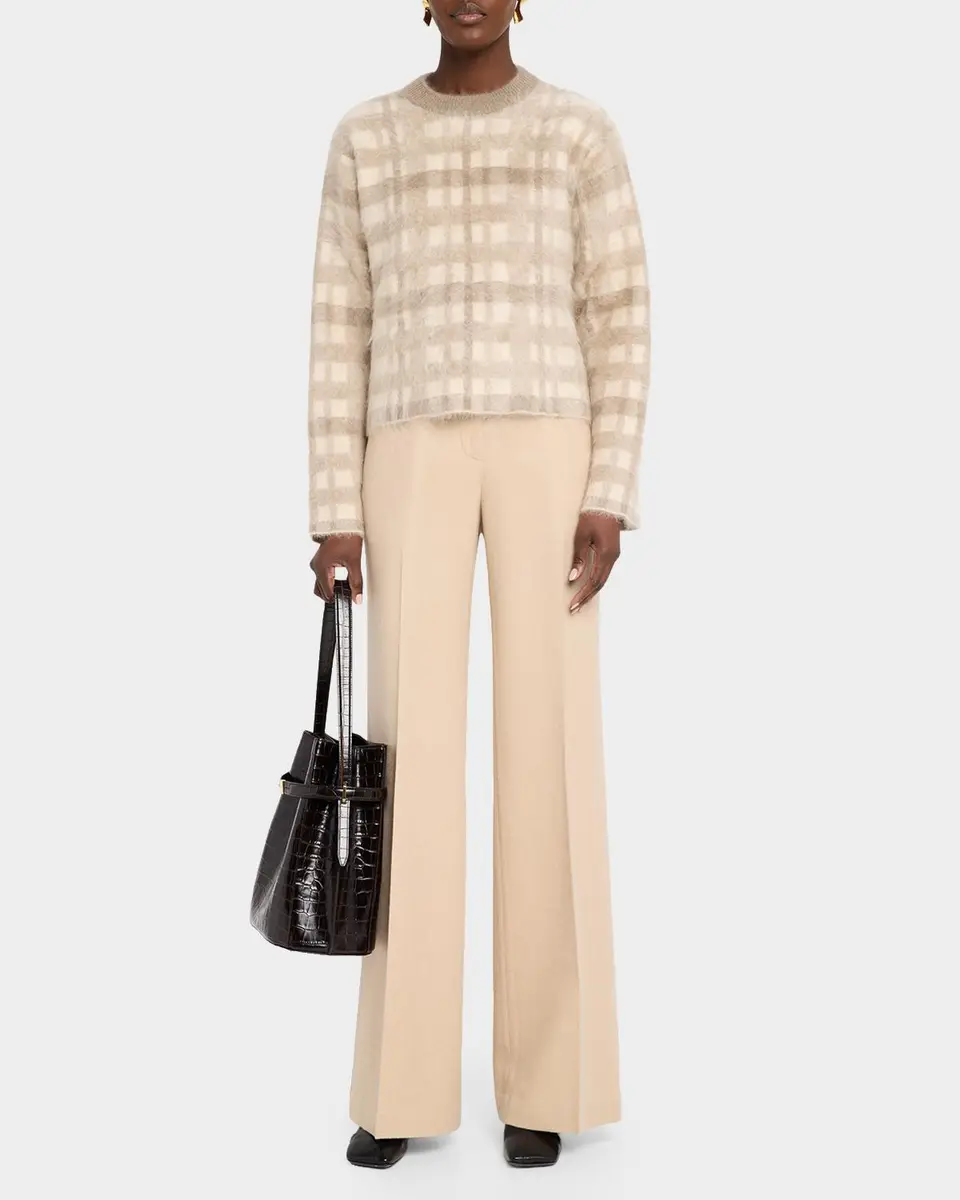 Lafayette 148 New York Lafayette Flare-Leg Camel Hair Pants | Thumbnail 2