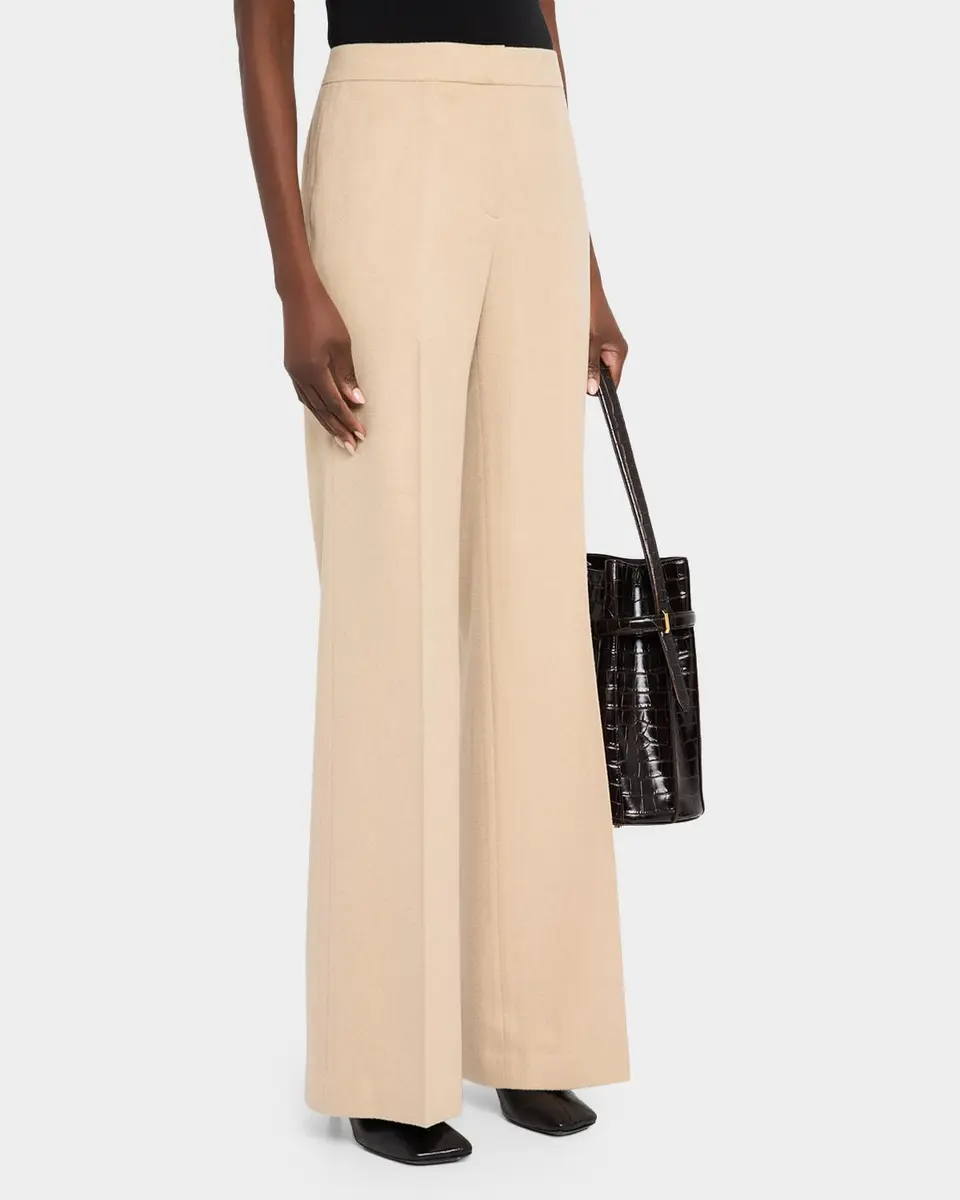 Lafayette 148 New York Lafayette Flare-Leg Camel Hair Pants | Thumbnail 4