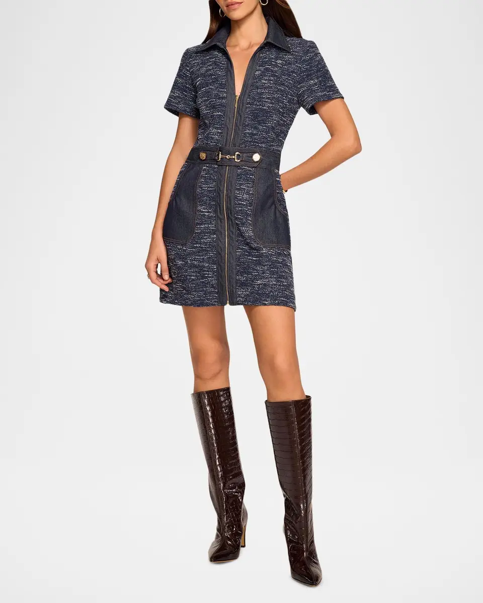 Ramy Brook Darla Denim Tweed Mini Dress | Thumbnail 2