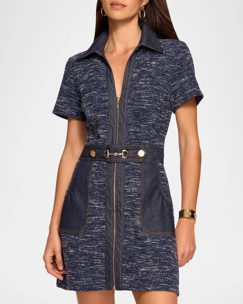 Ramy Brook Darla Denim Tweed Mini Dress | Thumbnail 4