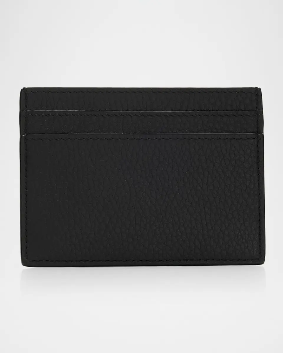 Saint Laurent Men's Tiny Cassandre YSL Card Holder in Leather | Thumbnail 3 Saint Laurent Men's Tiny Cassandre YSL Card Holder in Leather | Thumbnail 3