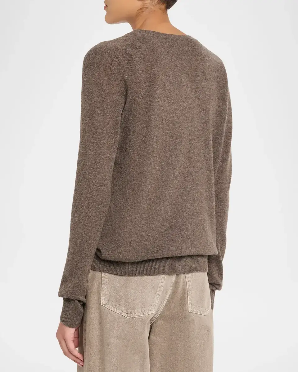 The Row Phora Lightweight Cashmere V-Neck Sweater | Thumbnail 3 The Row Phora Lightweight Cashmere V-Neck Sweater | Thumbnail 3