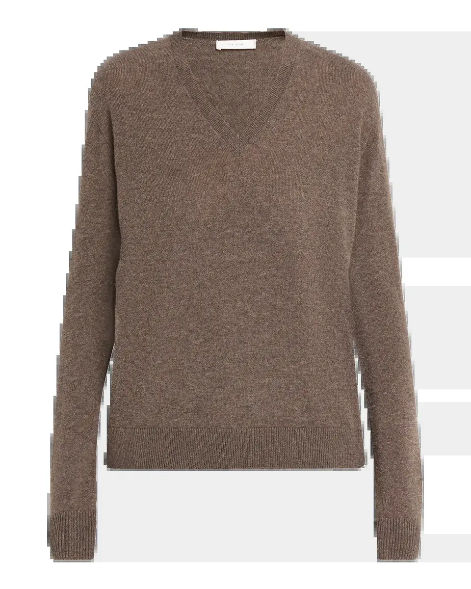 The Row Phora Lightweight Cashmere V-Neck Sweater | Thumbnail 5 The Row Phora Lightweight Cashmere V-Neck Sweater | Thumbnail 5