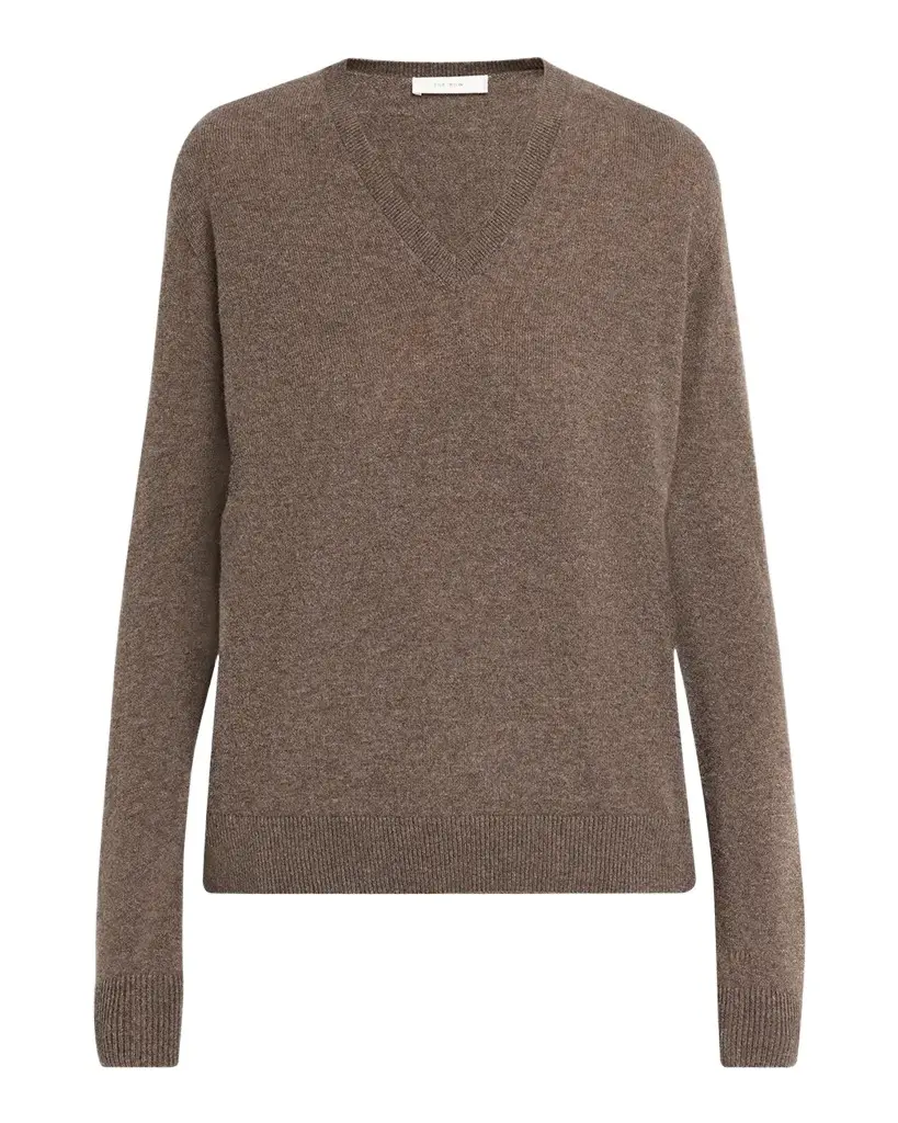 The Row Phora Lightweight Cashmere V-Neck Sweater | Image 1 The Row Phora Lightweight Cashmere V-Neck Sweater | Image 1