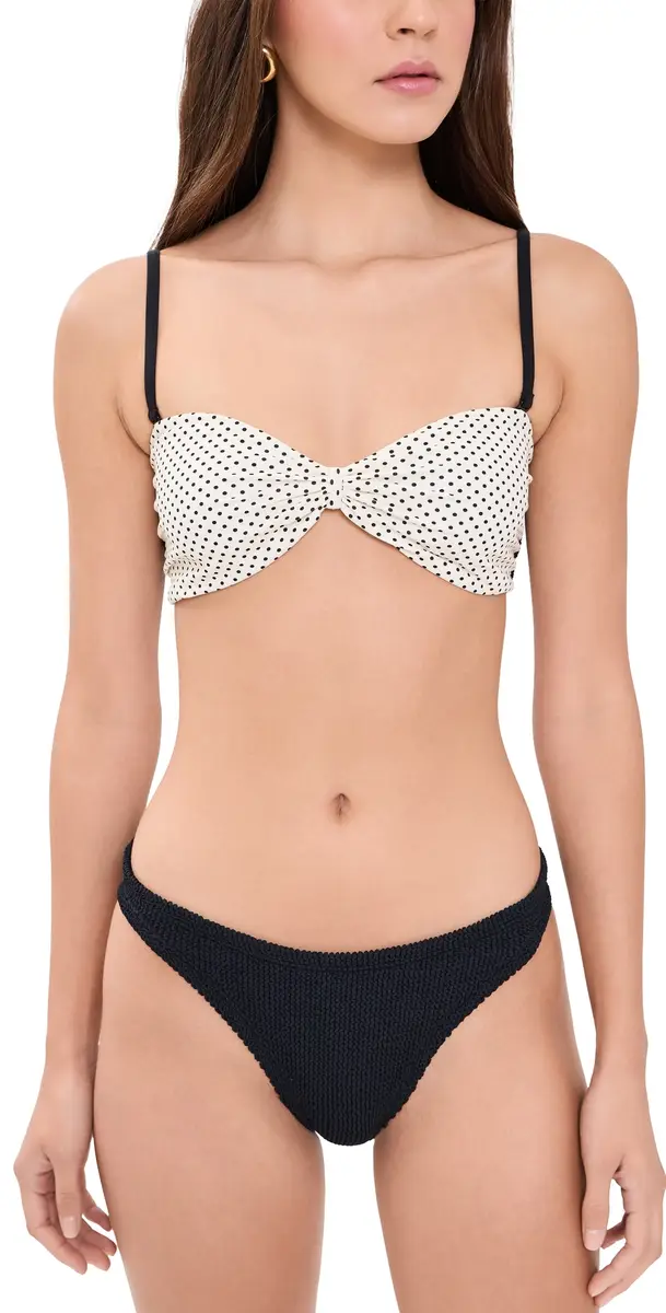 Hunza G Delphine Bikini Set Black/Polka Dot | Image 1 Hunza G Delphine Bikini Set Black/Polka Dot | Image 1