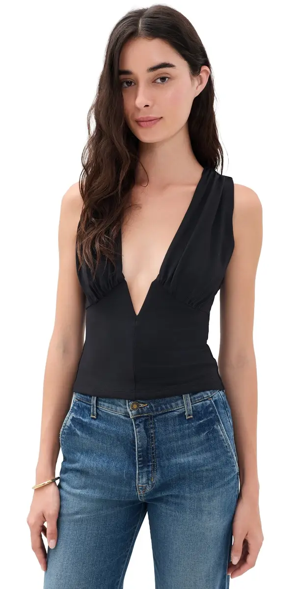 susana monaco Low V Wire Tank