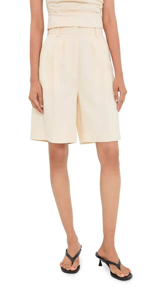 ANINE BING Bryson Shorts Cream | Image 1 ANINE BING Bryson Shorts Cream | Image 1