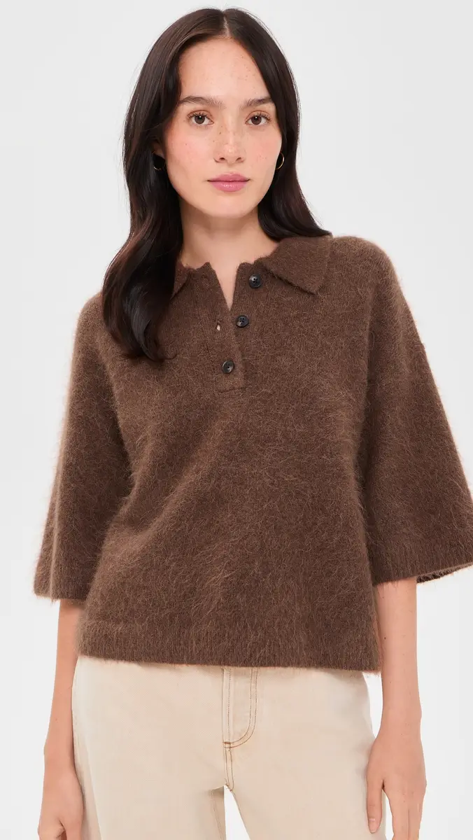 Pistola Nadya Alpaca Blend Boxy Polo Sweater | Thumbnail 2 Pistola Nadya Alpaca Blend Boxy Polo Sweater | Thumbnail 2
