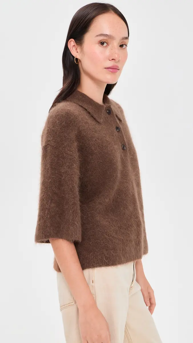 Pistola Nadya Alpaca Blend Boxy Polo Sweater | Thumbnail 4 Pistola Nadya Alpaca Blend Boxy Polo Sweater | Thumbnail 4